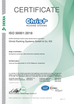 Certificado ISO 50001 - 2018