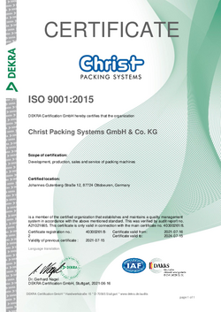Certificate ISO 9001 - 2015
